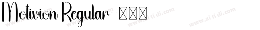 Motivion Regular字体转换